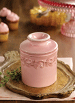 Breast Cancer Awareness Butter Bell Crock