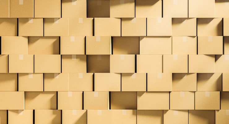 wall of boxes