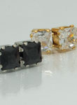 ziva gem cubic zirconias square earrings