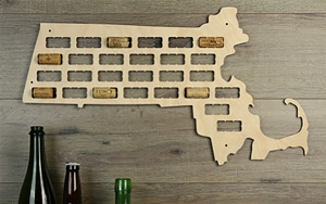 Wine Cork State Map by Torched Products