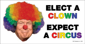 Trump clown sticker