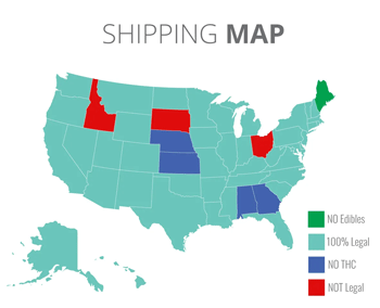 cbd shipping map