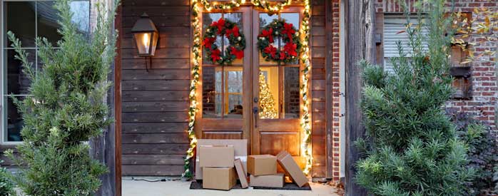 packages on a doorstep