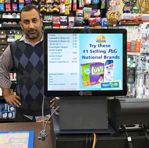 pos system at the register