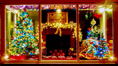 christmas window display