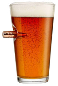 Pint Beer Glass with Bullet