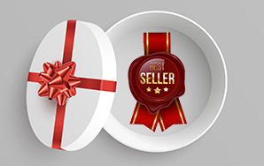 best seller ribbon in gift box
