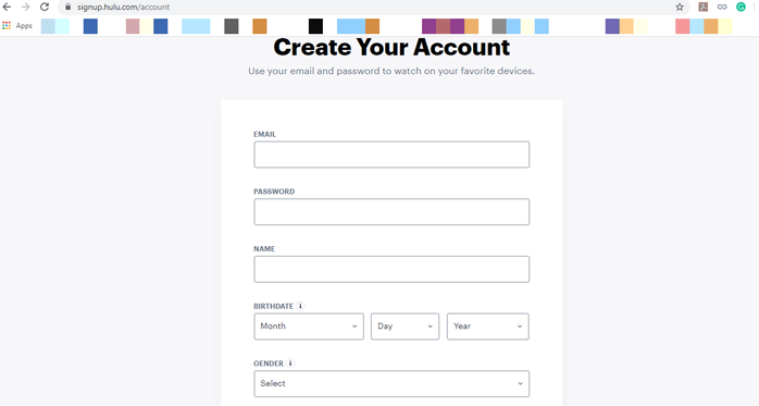 Hulu Create and Account