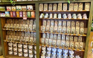 teas on display