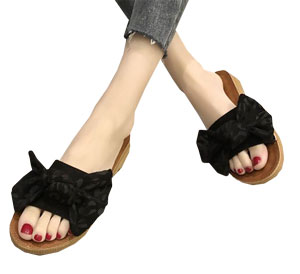 Bowknot Design Flat Sandals
