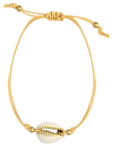 Endless Summer Cowry Shell & Cord Pull Anklet