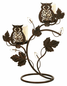 Owl Duo Votive Stand