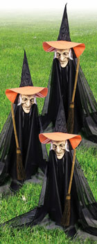 Group of Witchly Lawn Ornaments