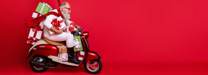 Santa on a Scooter