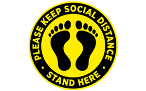 social distance sticker