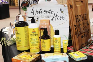 Naked Bee booth at the Denver Market