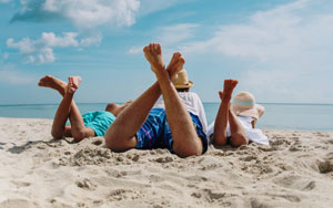 people at the beach