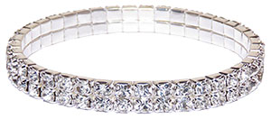 Swarovski Elements Crystal Tennis Silver Tone Bracelet
