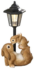 Mom and Baby Rabbit Solar Lamp