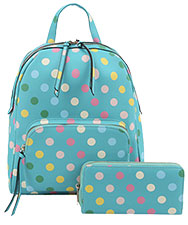 Colorful Polka Dot Fashion Backpack Set