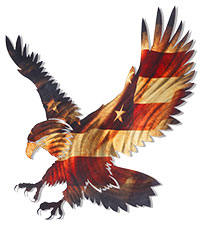 Patriotic Eagle Metal Wall Art