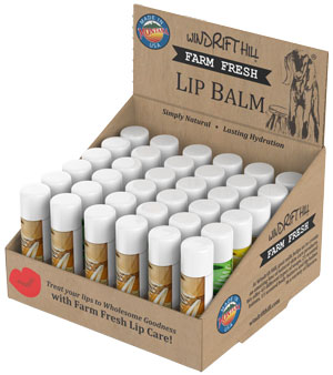 Windrift Hill lip balm display