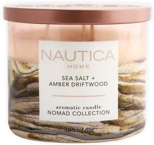 Nautica Sea Salt + Amber Driftwood Candle