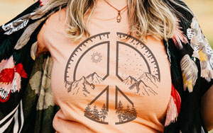 peace sign t-shirt