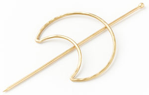 Indukala Crescent Moon Hair Slide with Stick