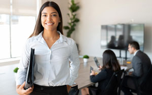 woman on interview