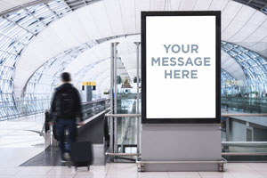 digital sign in a retail store